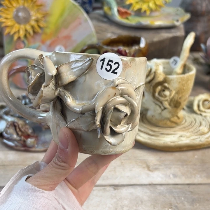 零***猫陶瓷懿树日式手捏餐具茶具