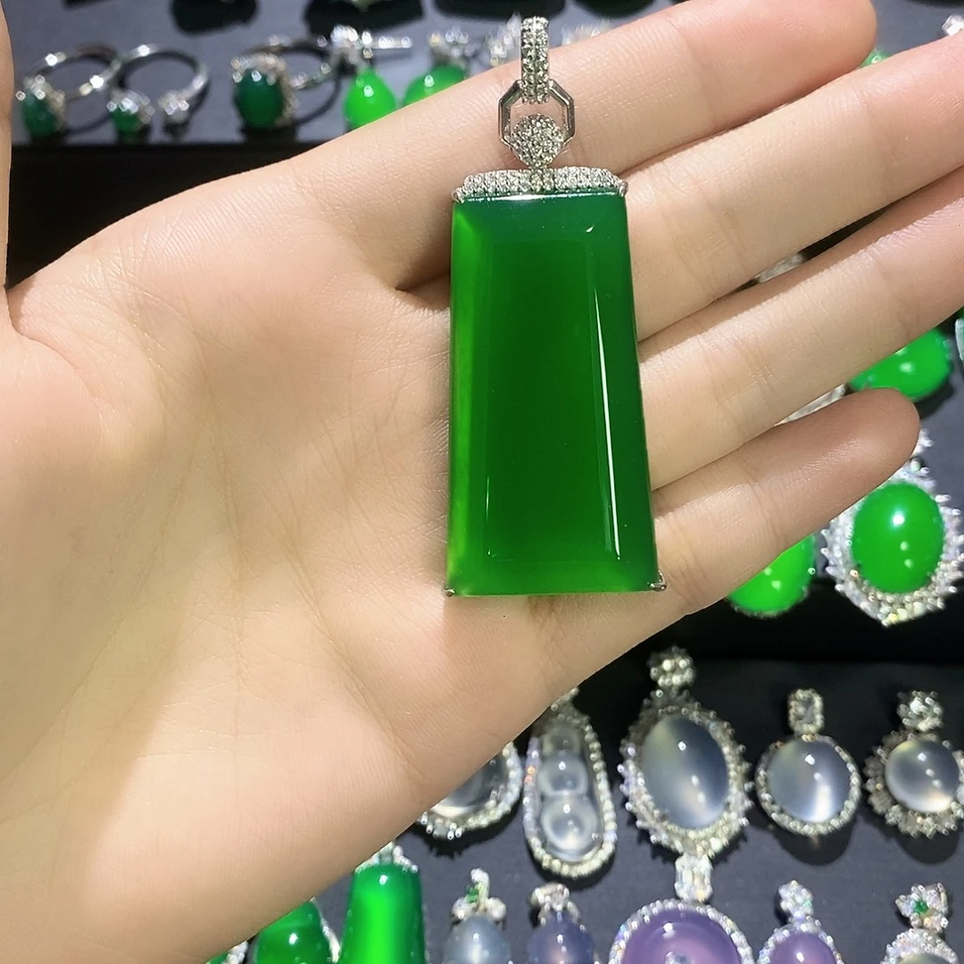 黯***魂玛瑙/玉髓银S925镶嵌颈饰