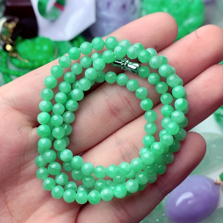 翡翠未镶嵌毛衣链