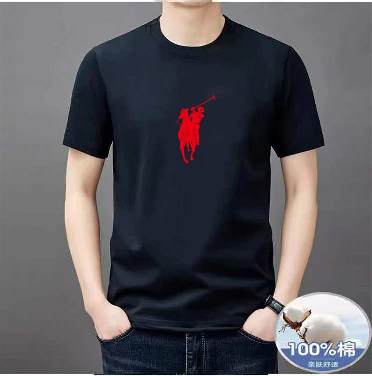 【纯棉】舒适短袖男士轻奢时尚百搭半袖潮流t恤亲肤透气  （大马）