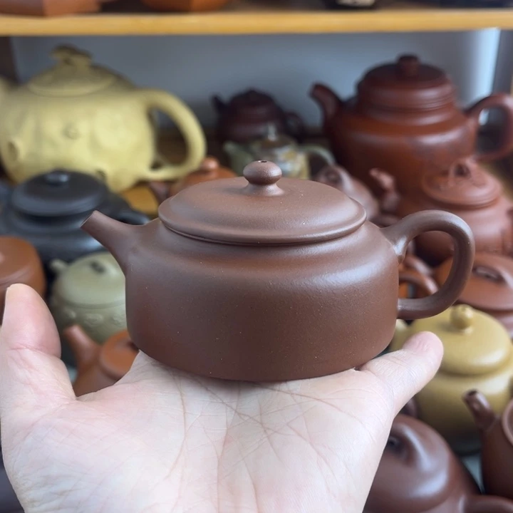 茶壶紫砂130cc紫泥半手
