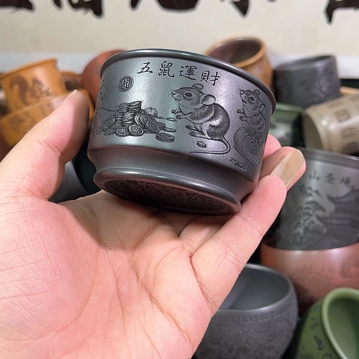 茶杯紫砂全手工紫砂主人杯