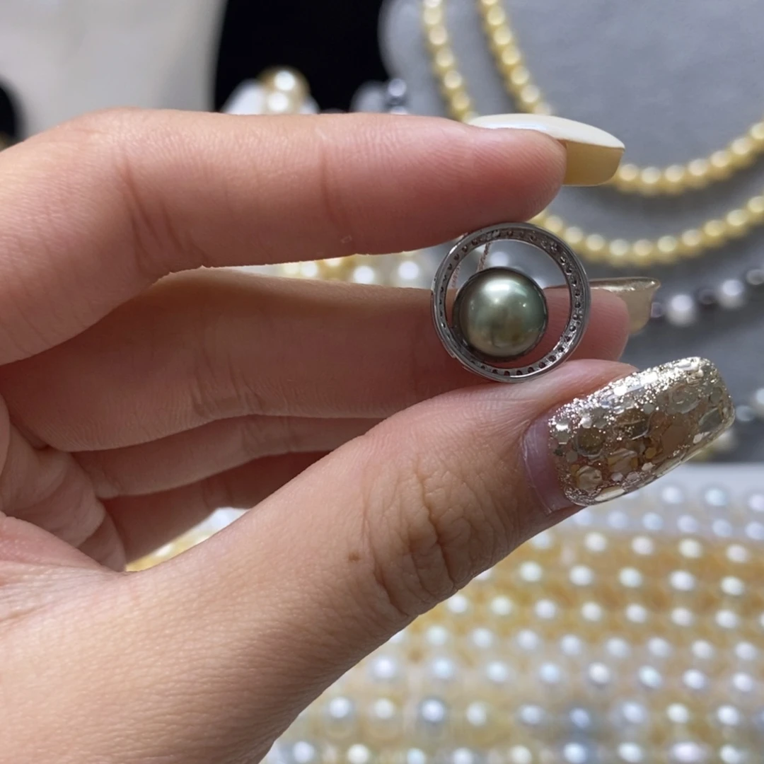 海水珍珠颈饰银S925镶嵌