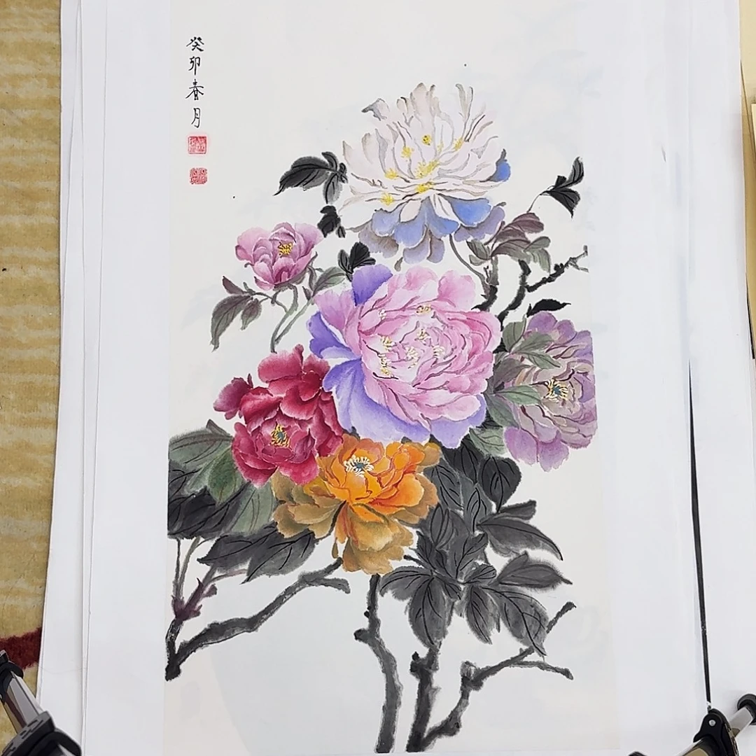 国画四尺四开花鸟