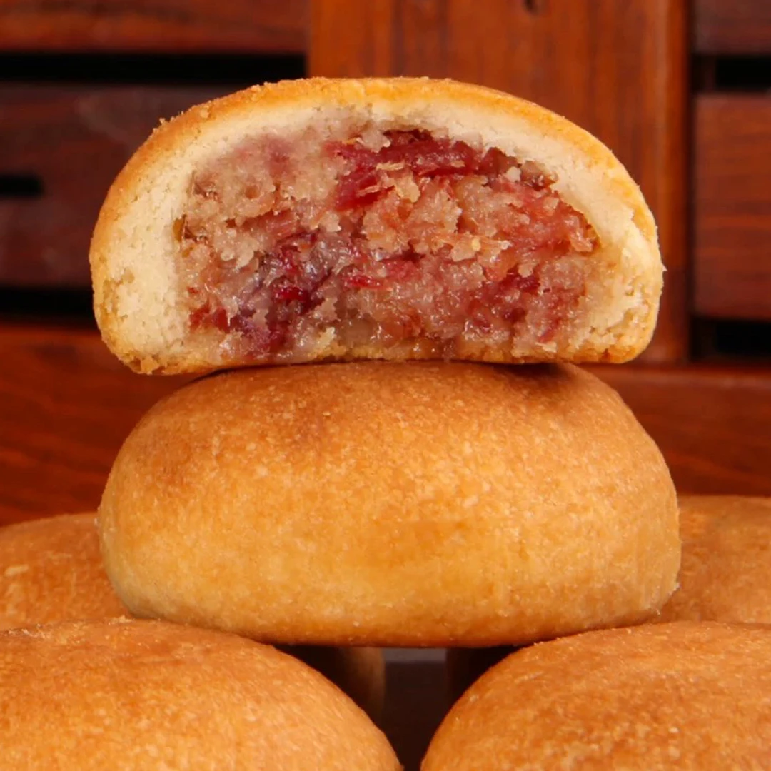 买一送一职工食堂老师傅制作贵龙黔选云腿月饼现做现发