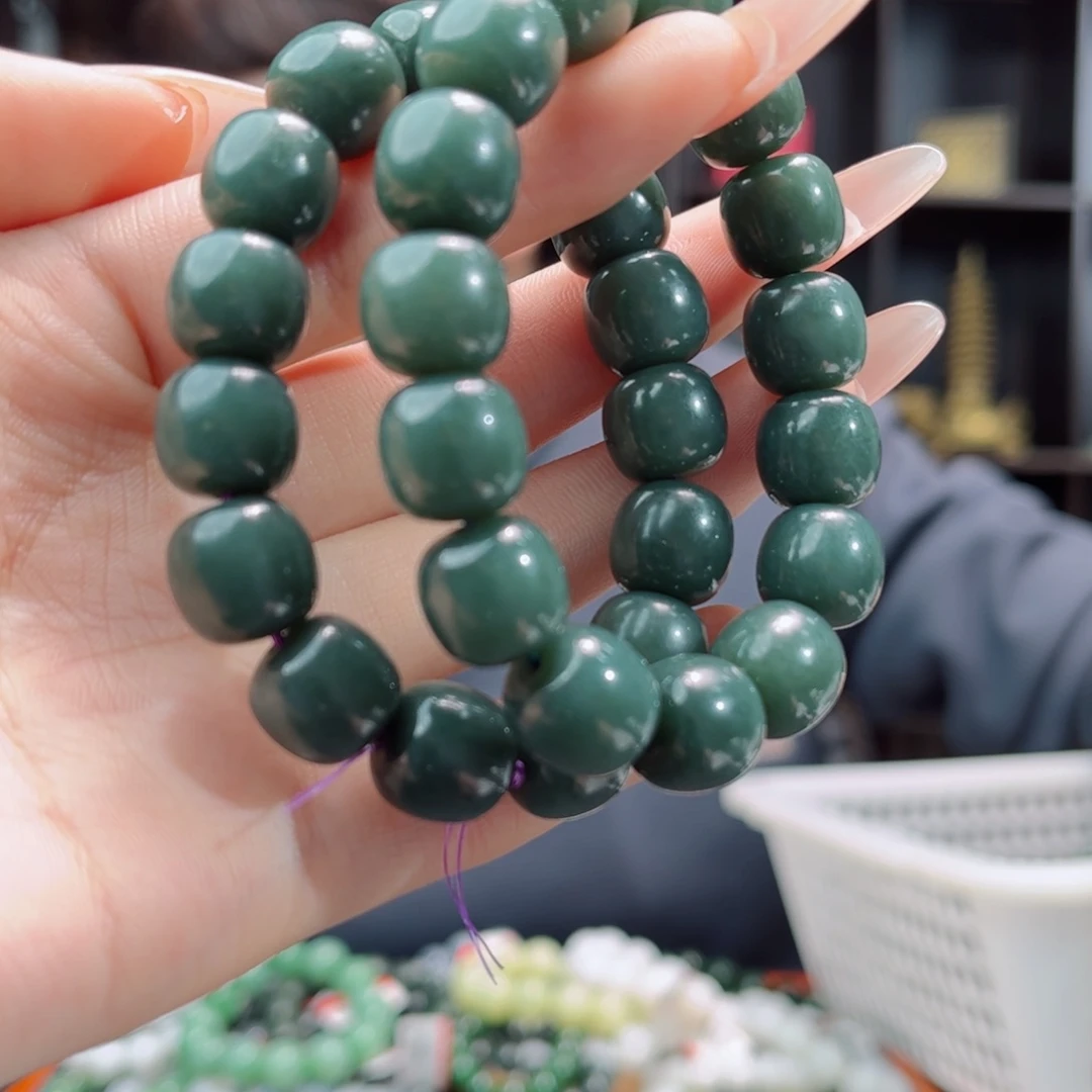 【闪购商品】和田玉手串未镶嵌新疆且末料12 多样性拍一发一