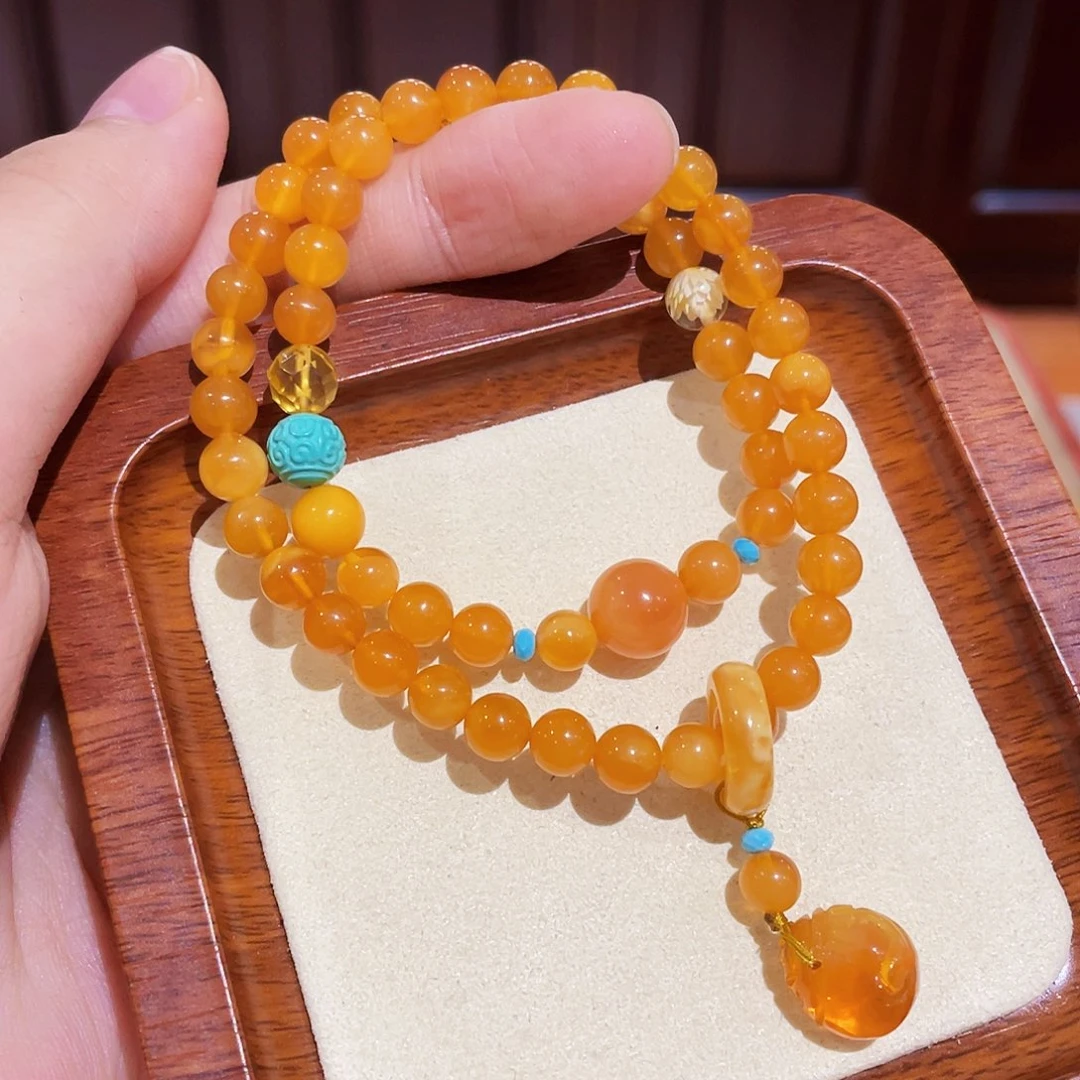 蜜蜡手链未镶嵌手串