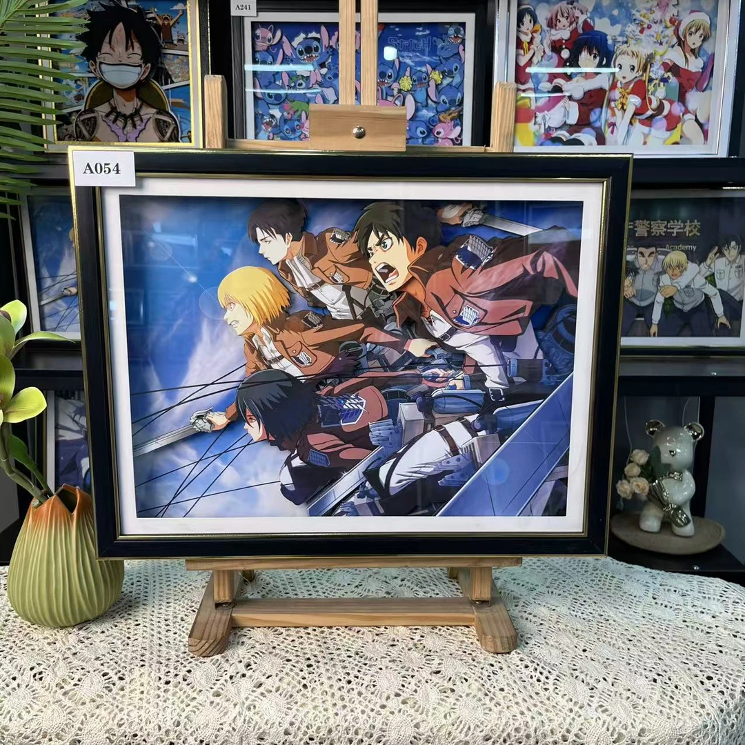 A054 进击的巨人立体画49*38cm定制函（到货为定制函卡需等待出货）