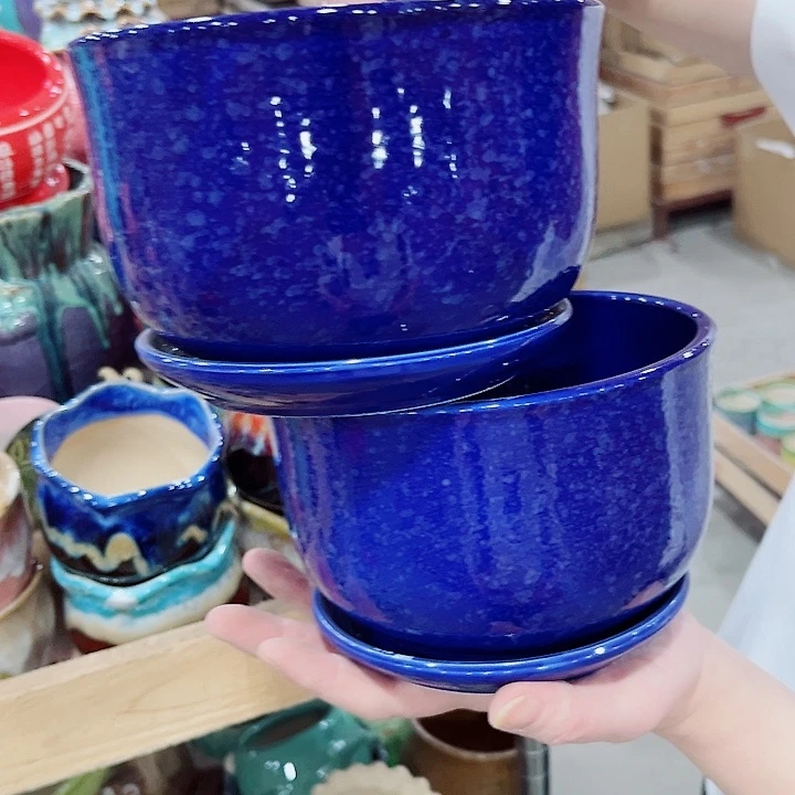 凑单10元陶瓷花盆发货！