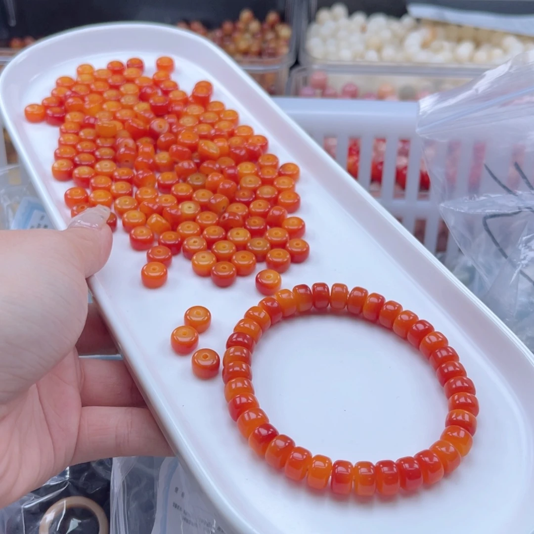 白玉菩提吊坠c9mm/50+5颗橘飘药片
