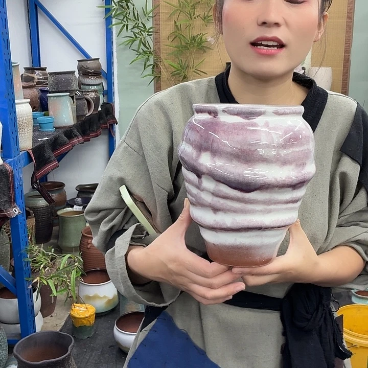 14×21 -粗陶花盆有孔