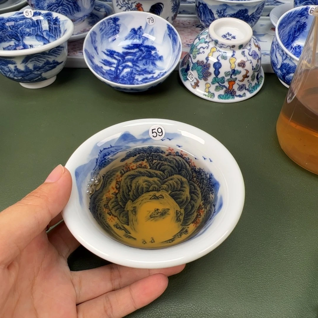 景德镇纯手工纯手绘茶具木木59