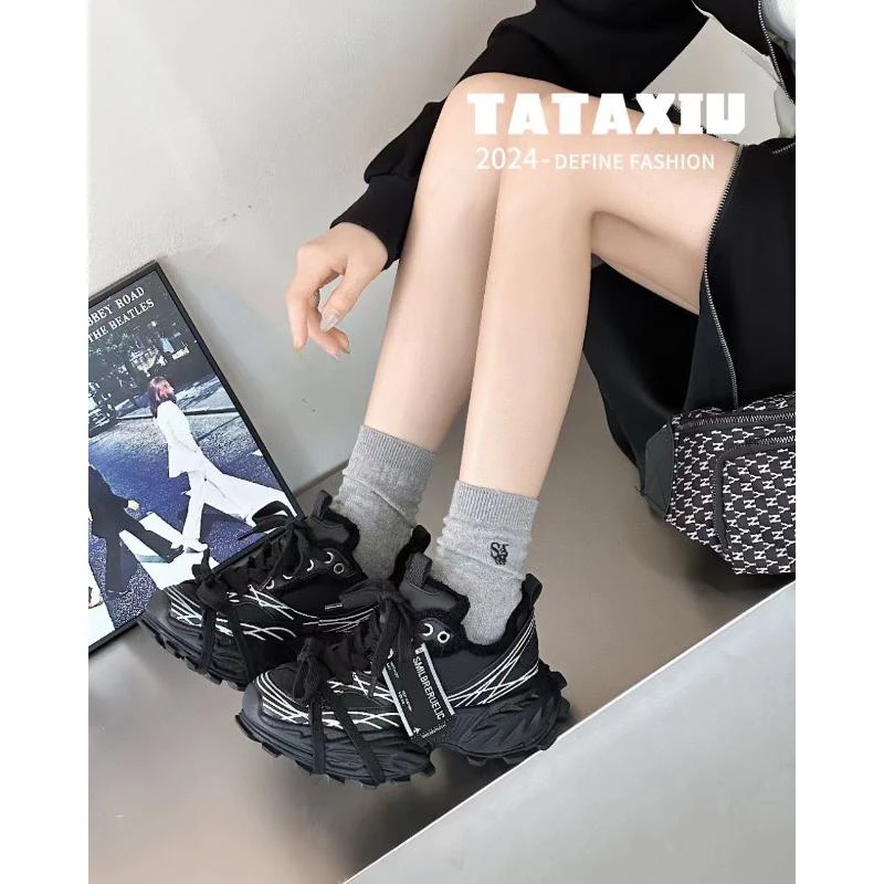 y34厚底百搭加绒老爹鞋