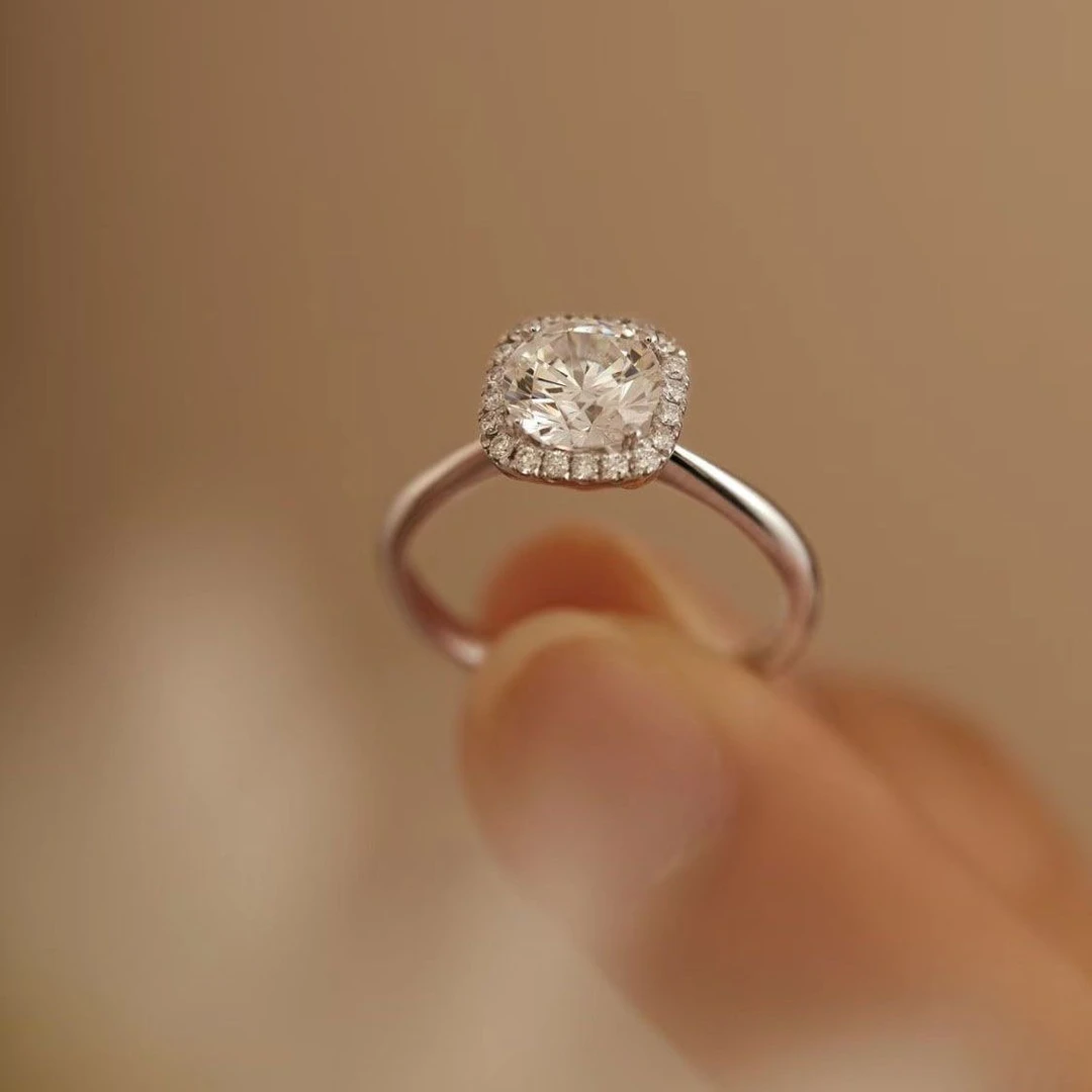 《私人定制》光臂方包女戒  1.0ct