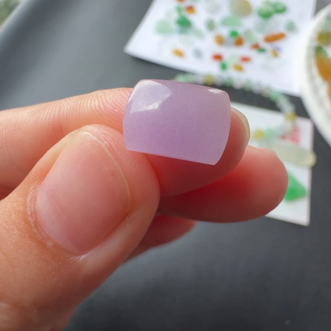 定制翡翠未镶嵌冰紫马鞍
