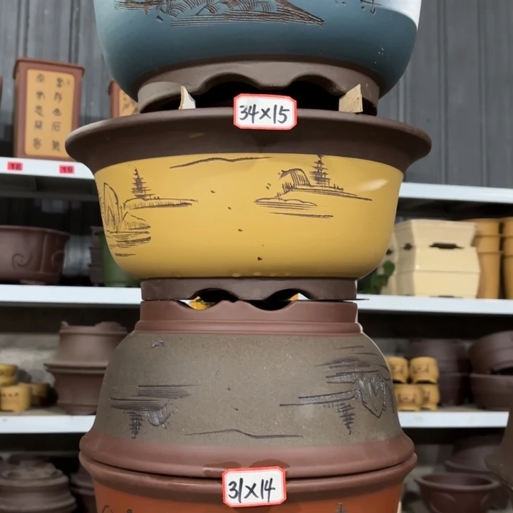 紫砂花盆100-4。