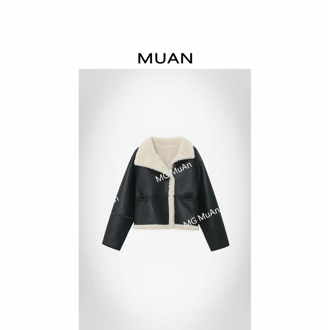 JADE阿毛：《机车皮衣外套》定制高级拼接棉服大衣外套上衣MG-F8071