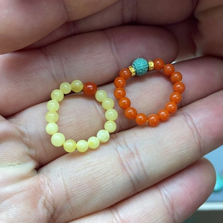 银S925镀金镶嵌戒指南红玛瑙