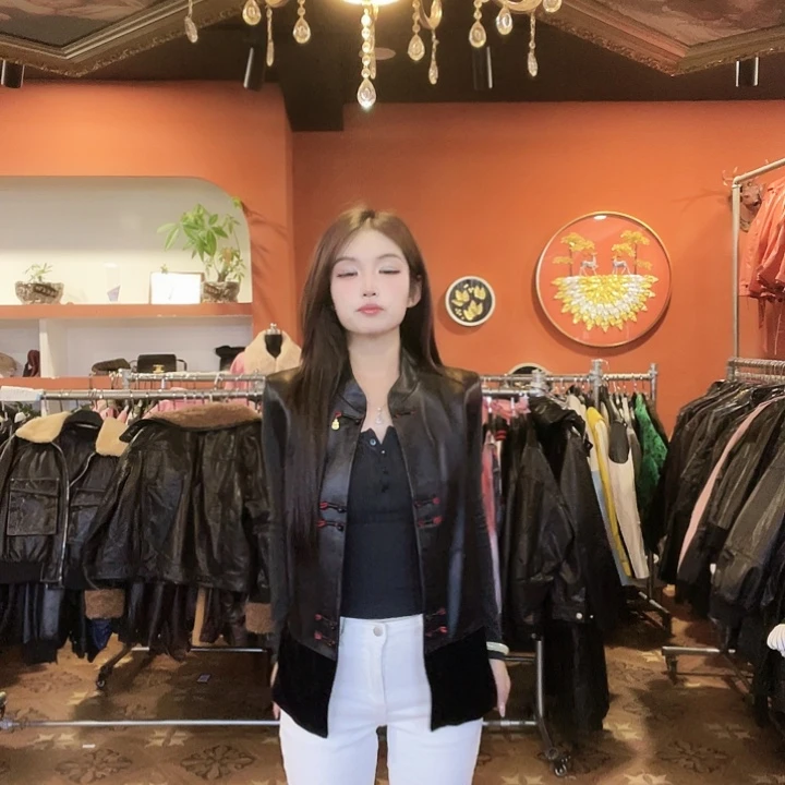 真皮绵羊皮马甲90-130