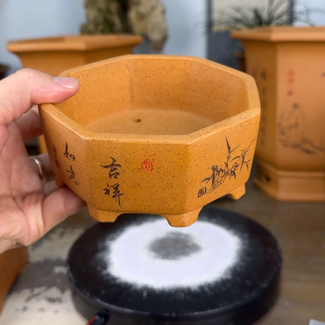 花盆紫砂紫砂花盆11.5-4