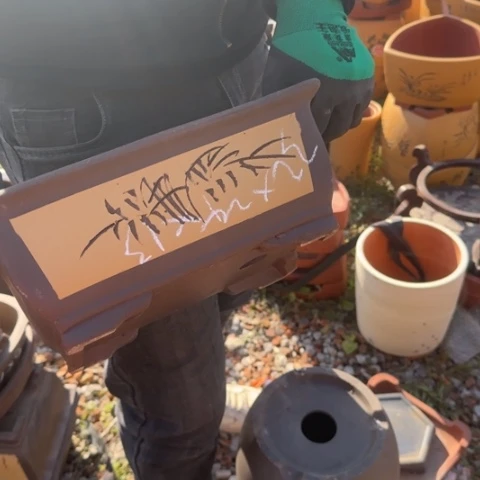 红陶紫砂花盆盆景盆栽瑕疵