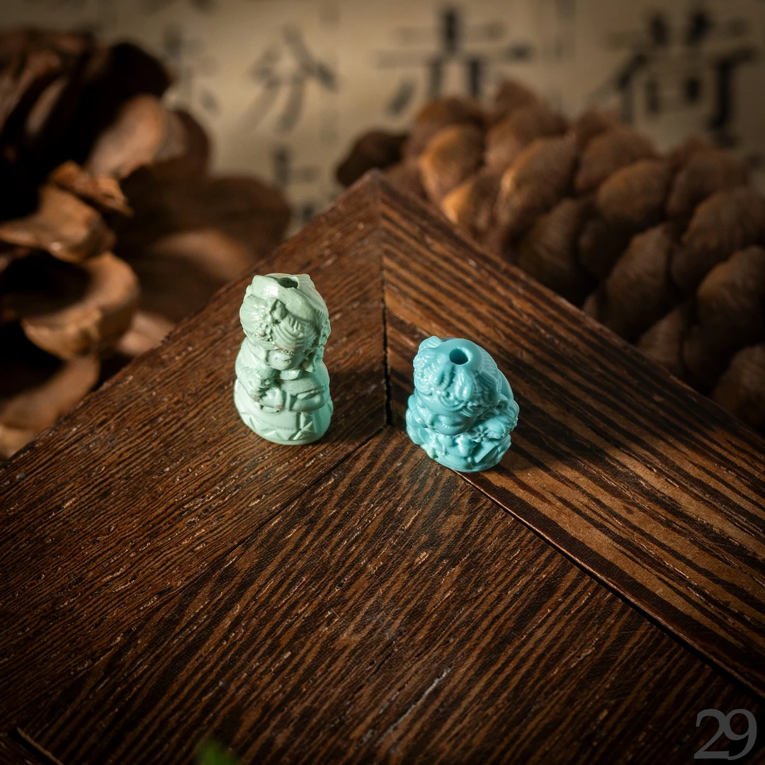 【世间臻宝】绿松雕刻件/15*8*6mm/多样性发一件/SS29