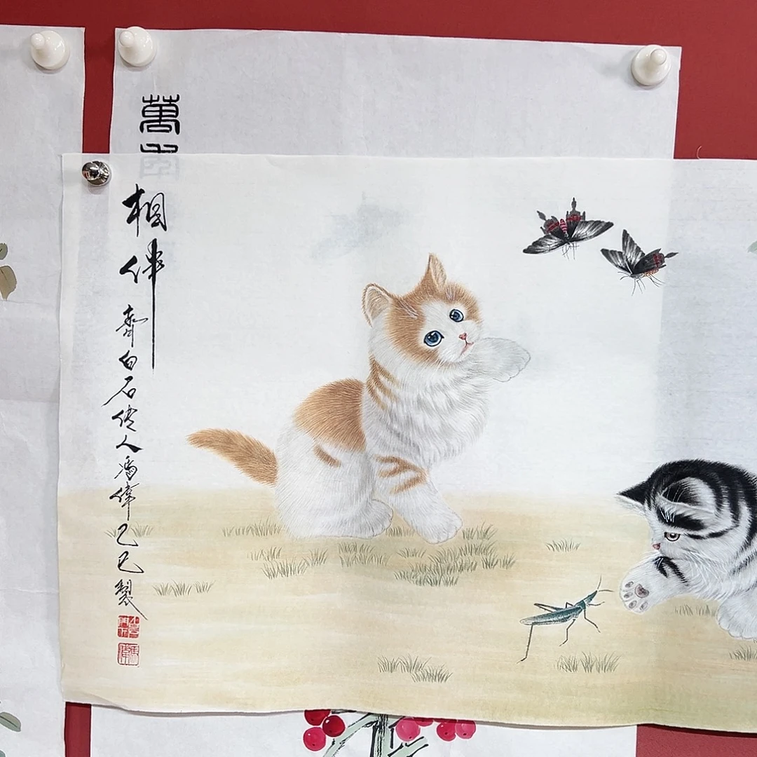 国画冯伟老师手绘国画作品慧