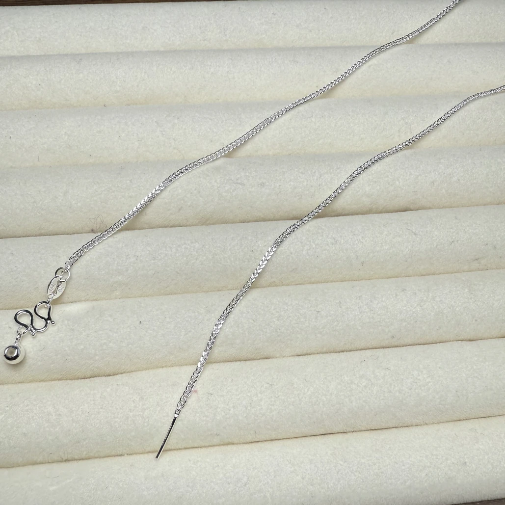 链子足银 足银肖邦针式链20寸50cm时尚百搭简约万能链素链长款