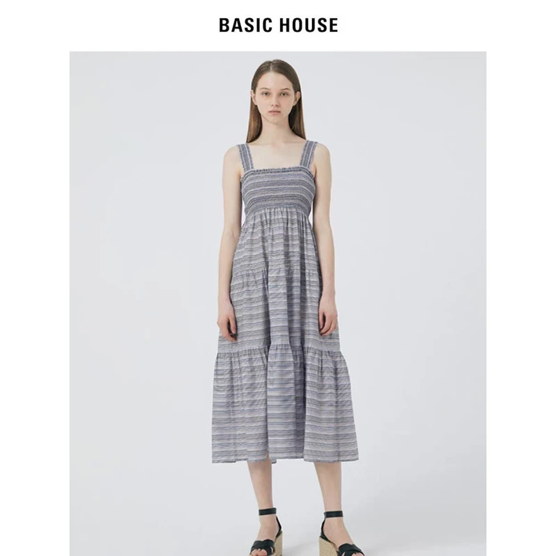 百家夏款时尚休闲吊带连衣裙1736气质夏季显瘦