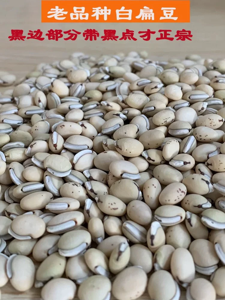 云南高山白扁豆干货云南特产正宗老品种黑边黑点晒干无硫滋补食材