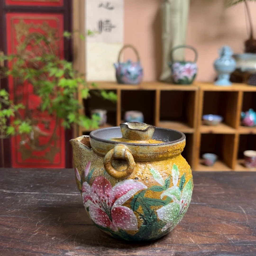 柴烧手工手绘陶瓷
