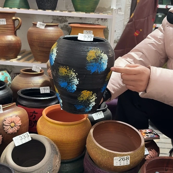 瑕疵彩绘窝口635高度23口径13