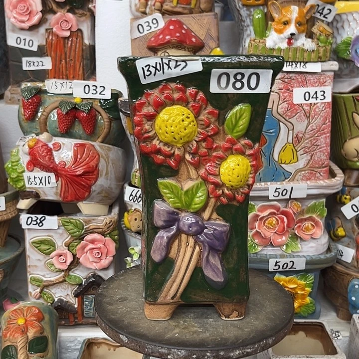 粗陶材质多肉花盆