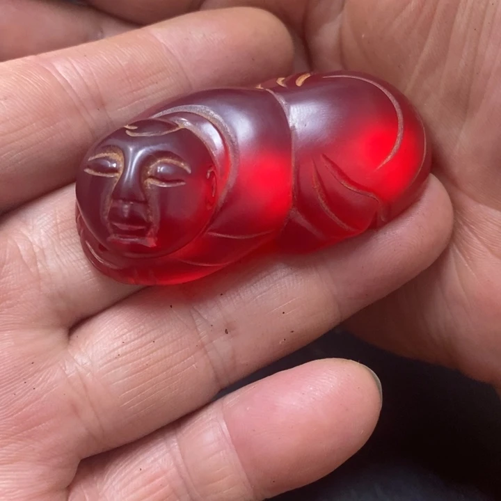 白玉菩提吊坠摆件