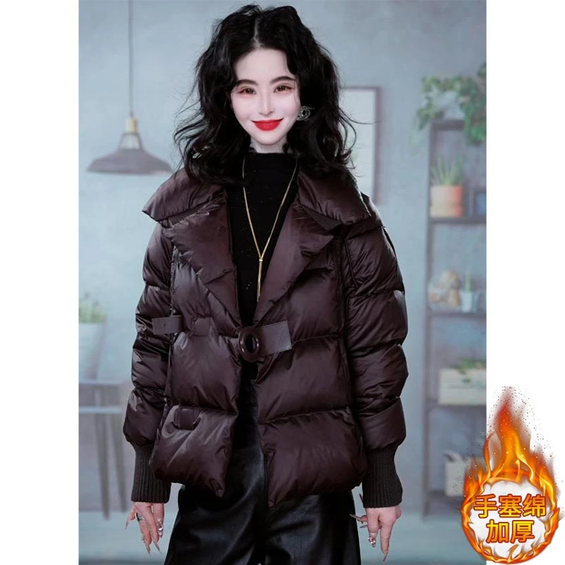 韩版宽松保暖棉服外套女冬季2025新款时尚百搭减龄加厚棉衣小棉袄