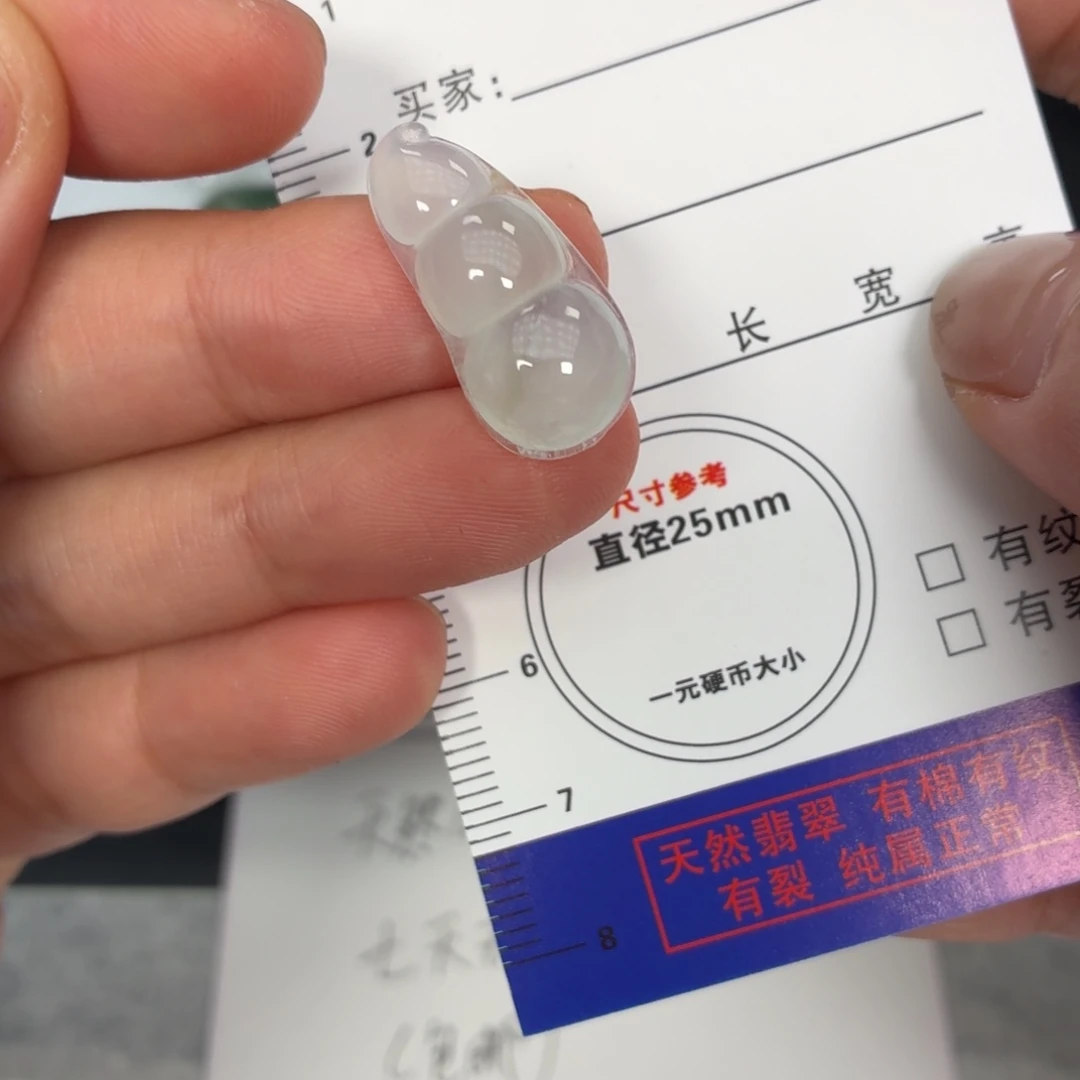 翡翠未镶嵌颈饰豆子
