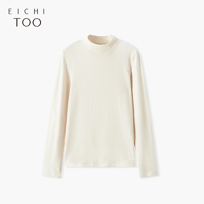 A爱居兔时尚水波纹基础百搭打底衫针织衫ENZZJ3N002A