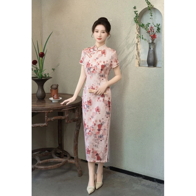 A102715,夏季新款复古民国风年轻显瘦绝美日常旗袍裙