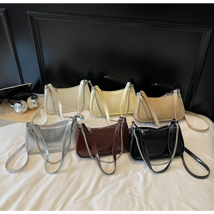 黑色高级感简约时尚法式腋下包气质百搭单肩包斜挎链条包女包包