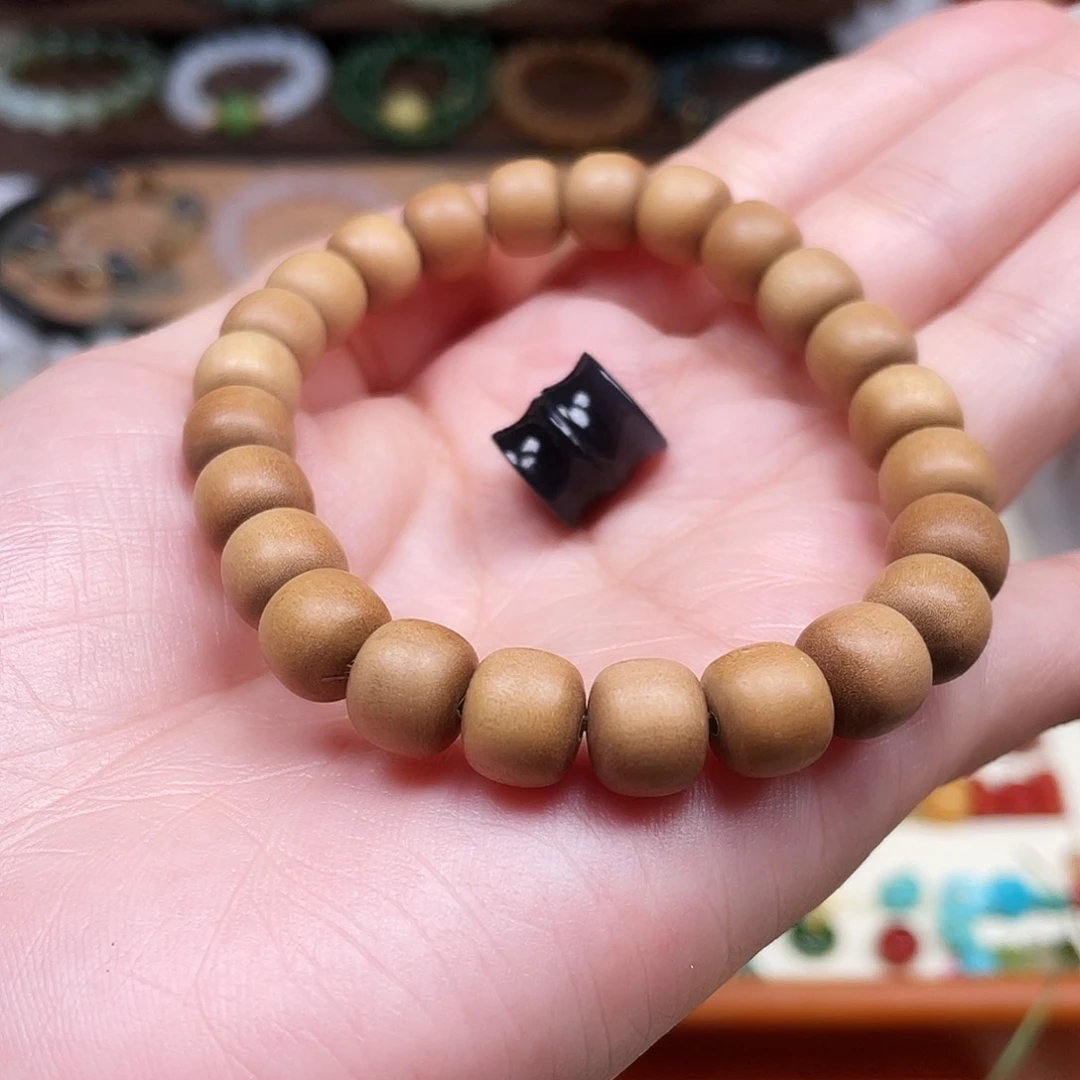 非洲檀香无事牌檀香木卡1.0单圈手串