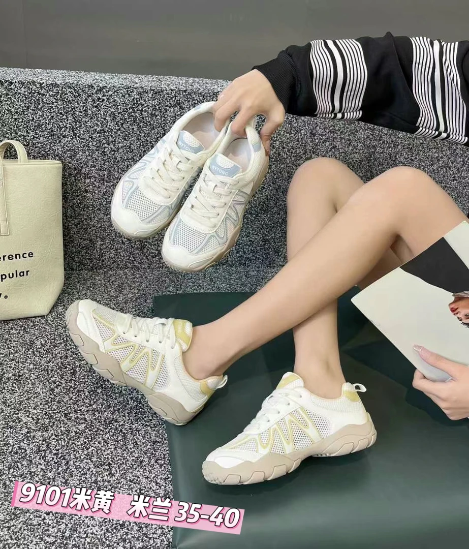 真皮阿甘鞋女2025夏季新款单网透气复古德训鞋百搭厚底轻便休闲鞋