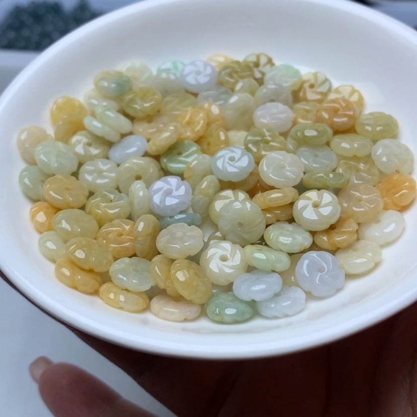 【闪购商品】未镶嵌手链翡翠卡9冰多宝花花20颗