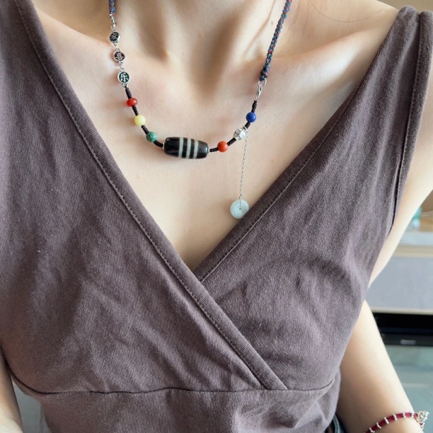 链子925银 阿腾莎银饰 项链  三线 手工编制项链