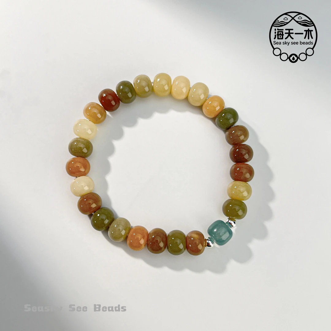 糖果多宝菩提晚枫单圈手串8*6mm  FPD-A79