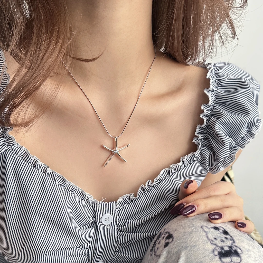 合金项链 X5439-1简约精致时尚百搭高级感轻奢小众设计感海星项链