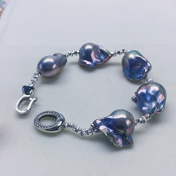 银S925镶嵌耳饰淡水珍珠