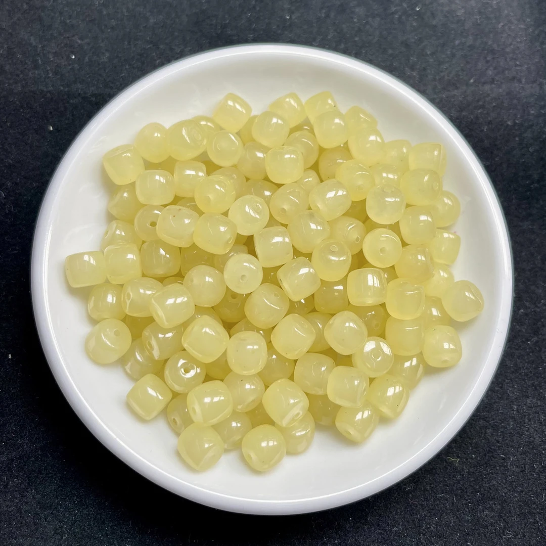 和田玉蜂蜜水直切N384卡7✖️8mm散珠10颗