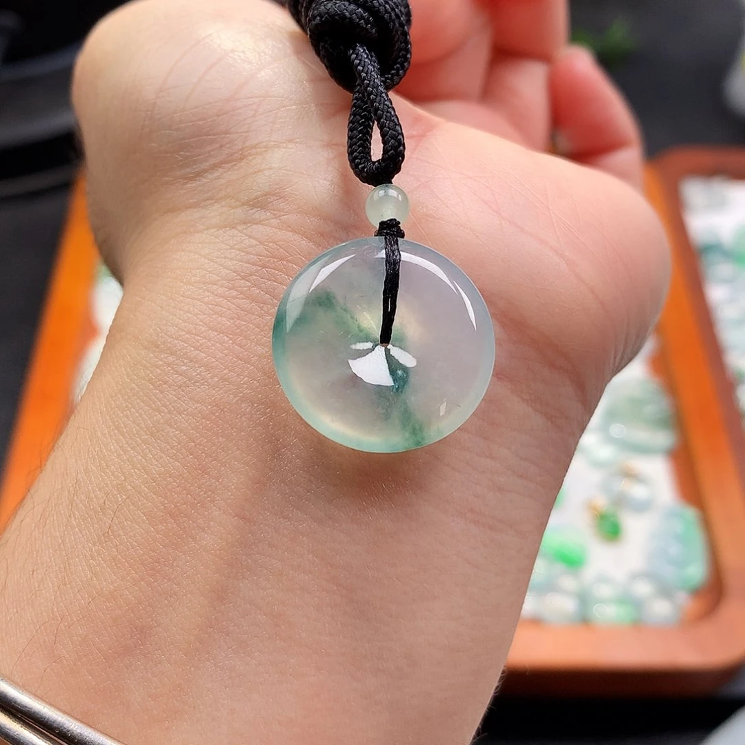 吊坠(不含链)未镶嵌翡翠平安扣