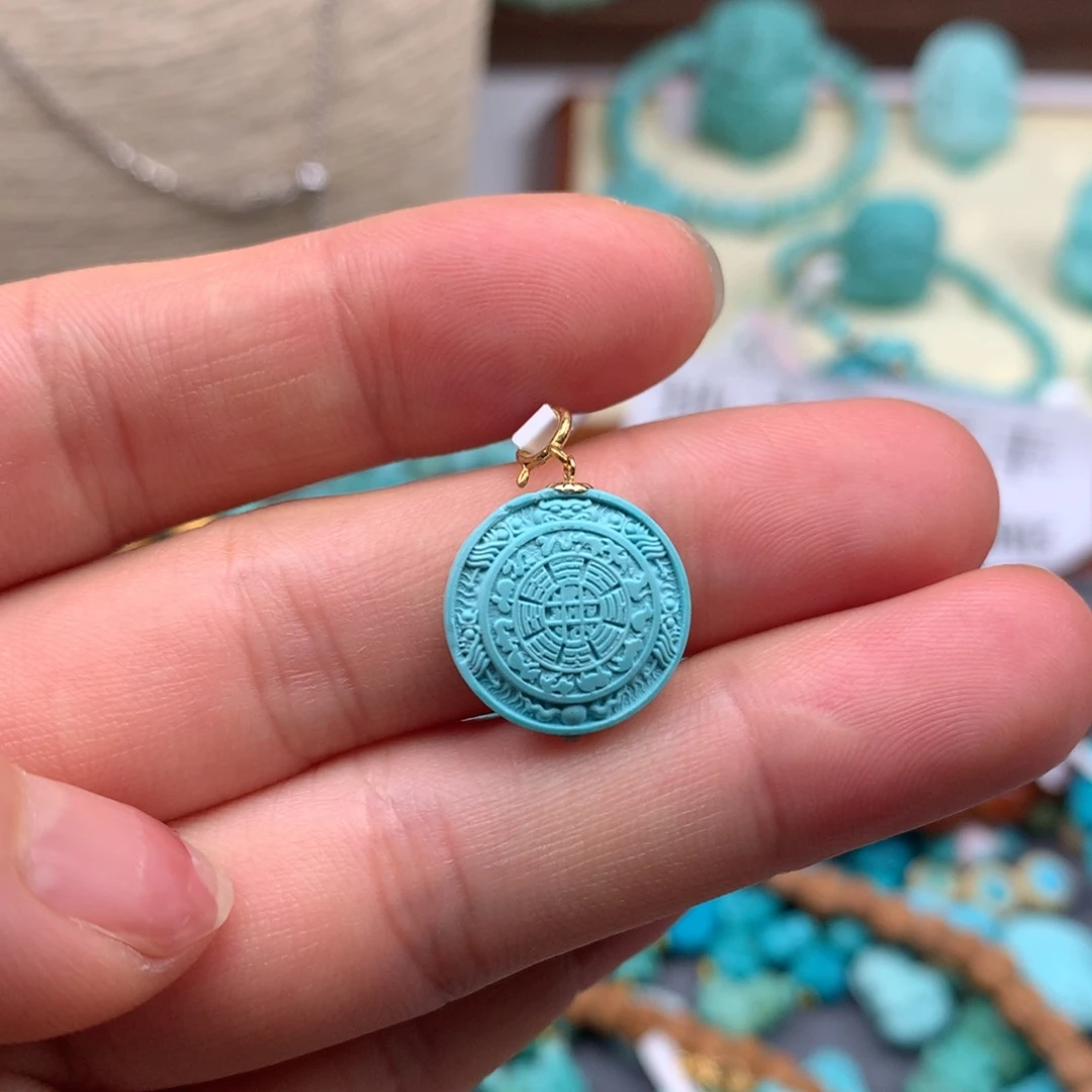 绿松石18K金镶嵌绿松石