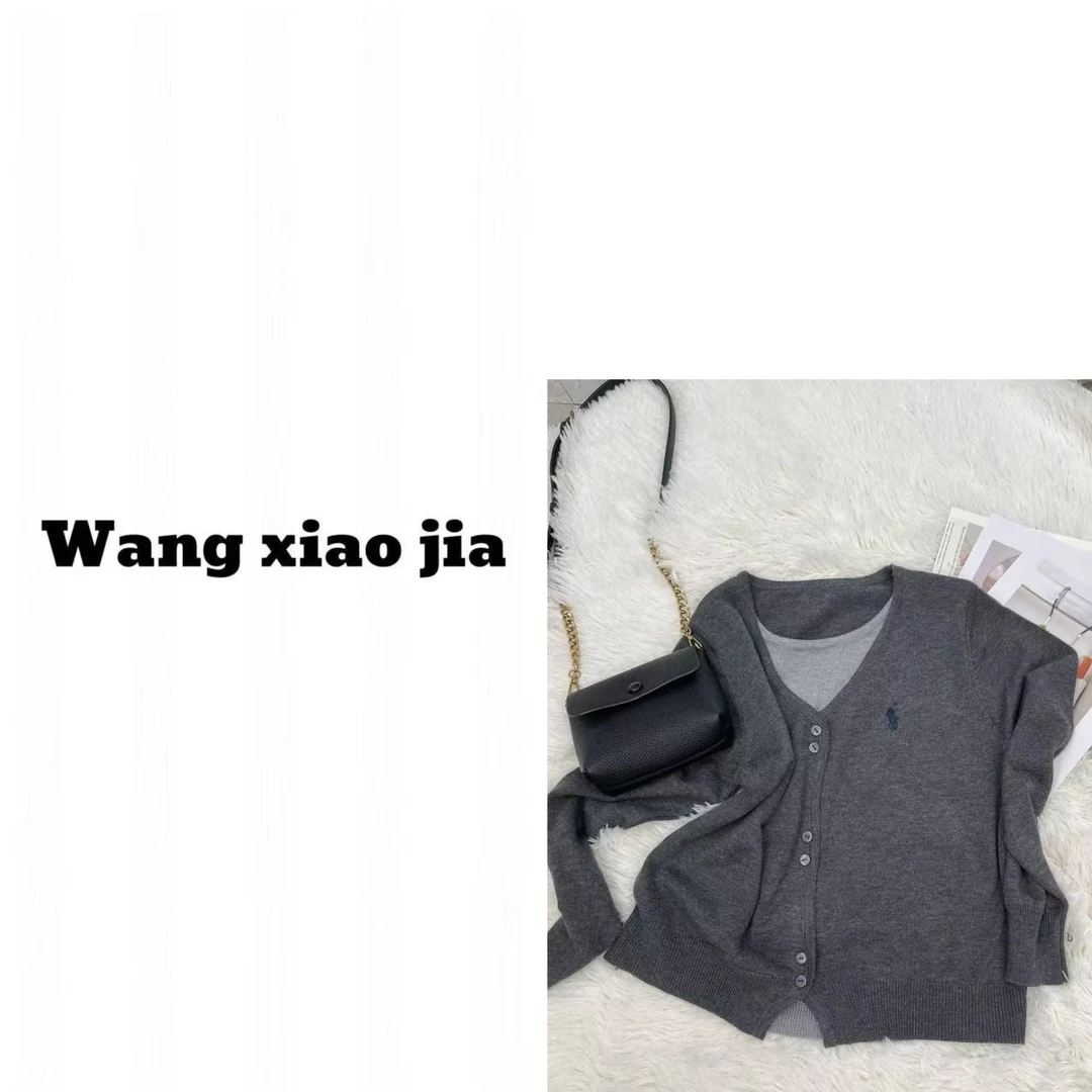 【王晓家】秋季新款韩系假两件针织毛衣